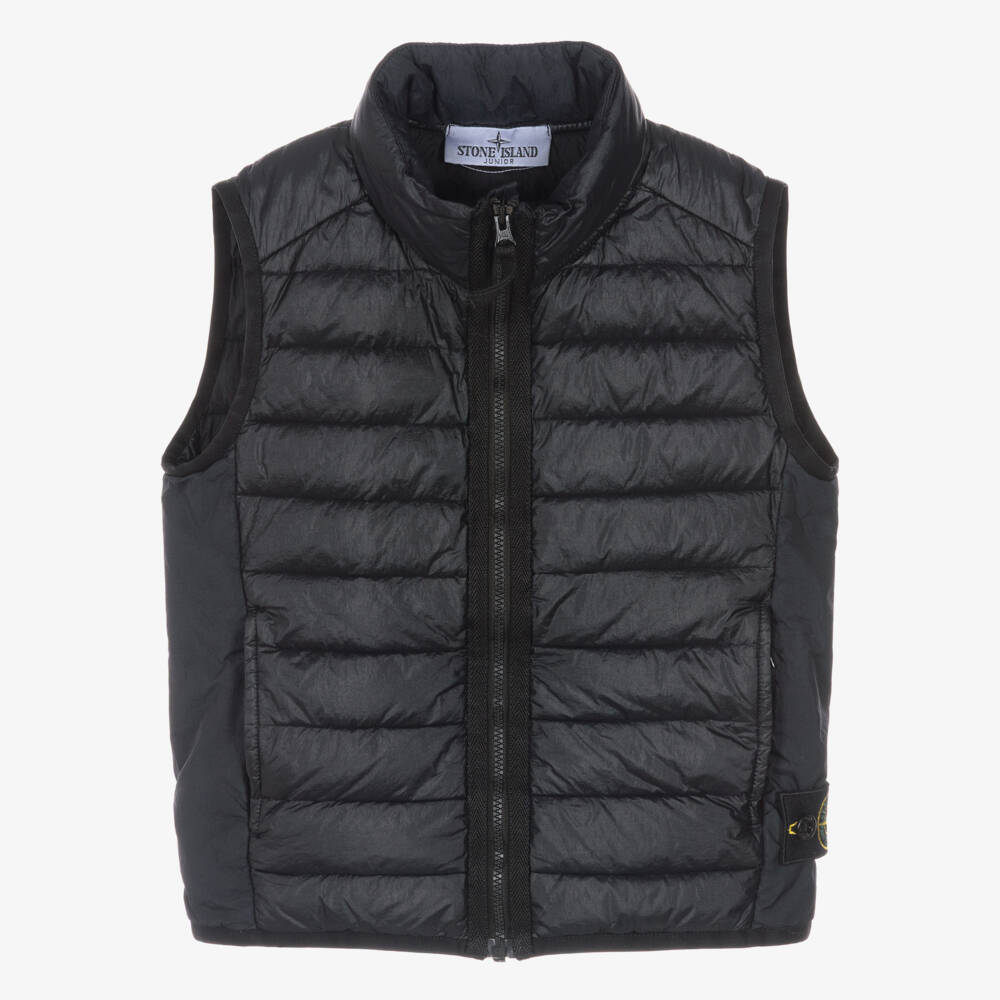 Stone Island Junior-Boys Navy Blue Down Padded Gilet | Childrensalon Outlet