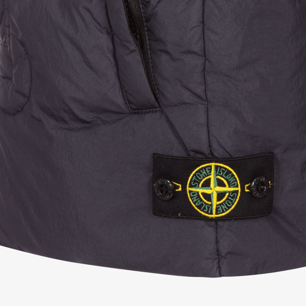 Stone Island Junior Teen Blue Down Puffer Gilet Childrensalon