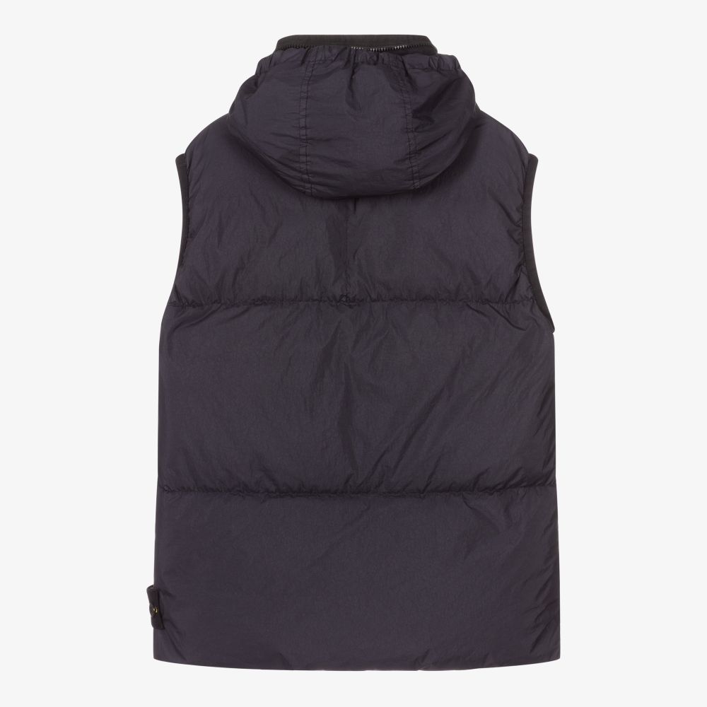 Stone Island Junior-Teen Blue Down Puffer Gilet | Childrensalon Outlet