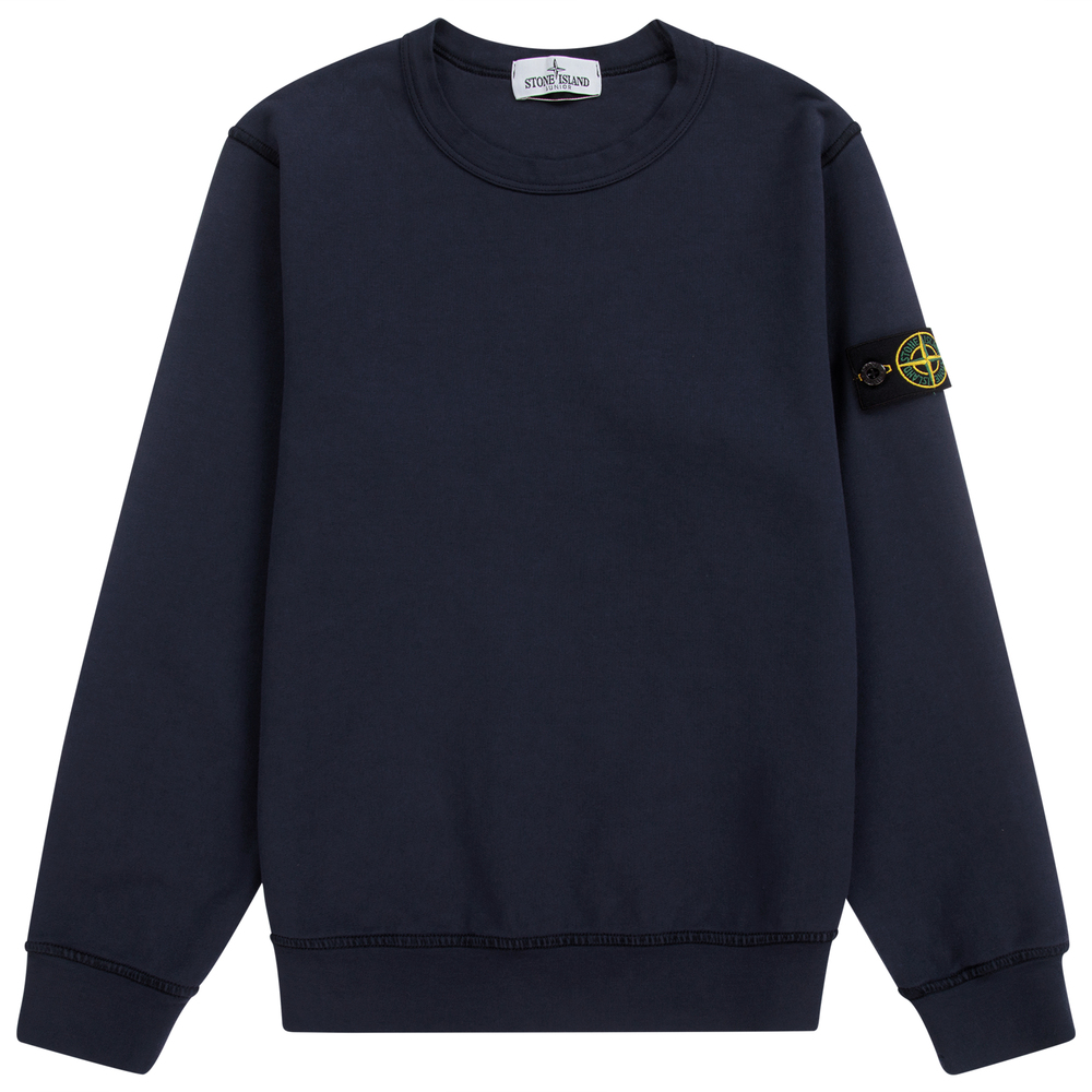 Stone Island Junior - Blaues Teen Logo-Sweatshirt  | Childrensalon