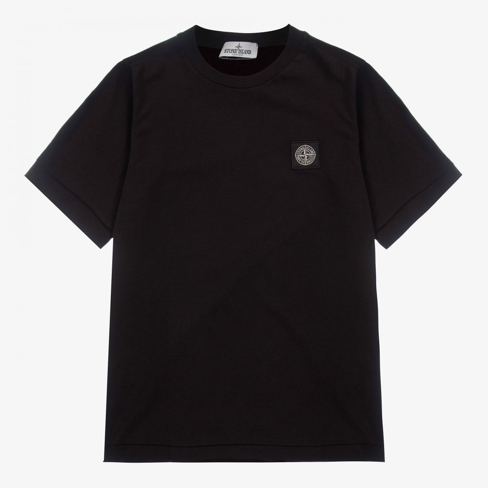 Stone Island Junior - T-shirt noir Ado garçon | Childrensalon