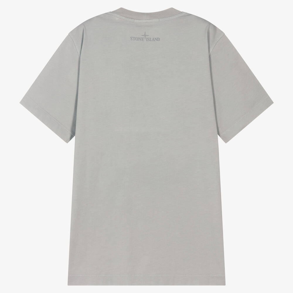 Stone Island Junior Teen Boys Grey T Shirt Childrensalon Outlet