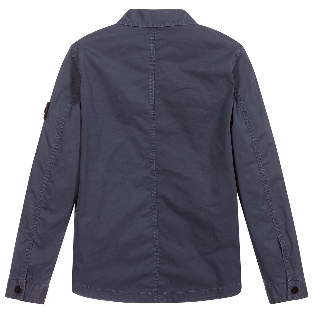 Stone Island Junior Teen Boys Navy Blue Overshirt