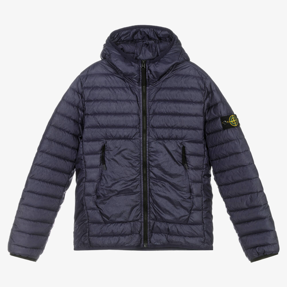 Stone Island Junior - جاكيت بافر تينز ولادي لون كحلي | Childrensalon