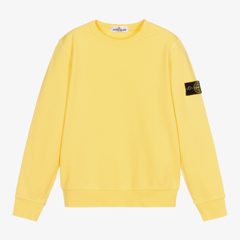 Stone Island Junior - Teen Boys Yellow Sweatshirt | Childrensalon