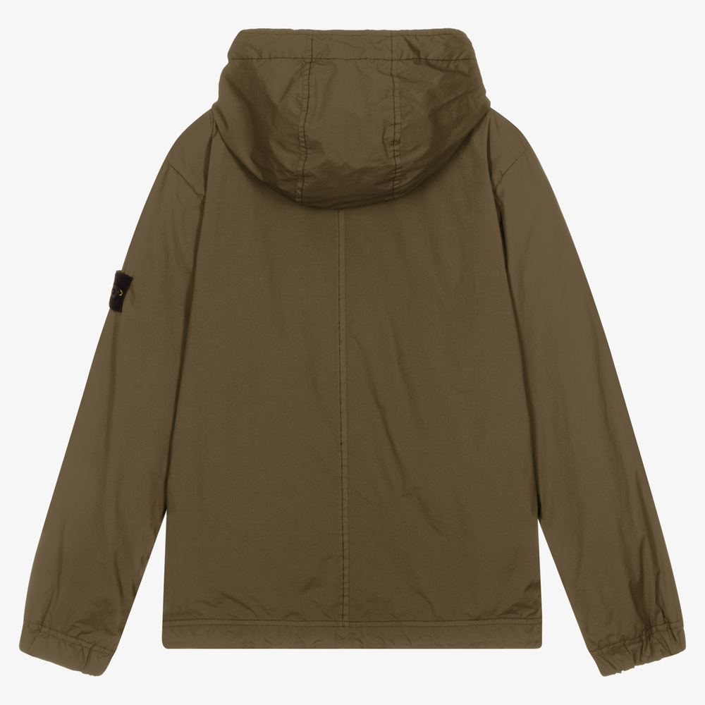 Khaki stone island store coat