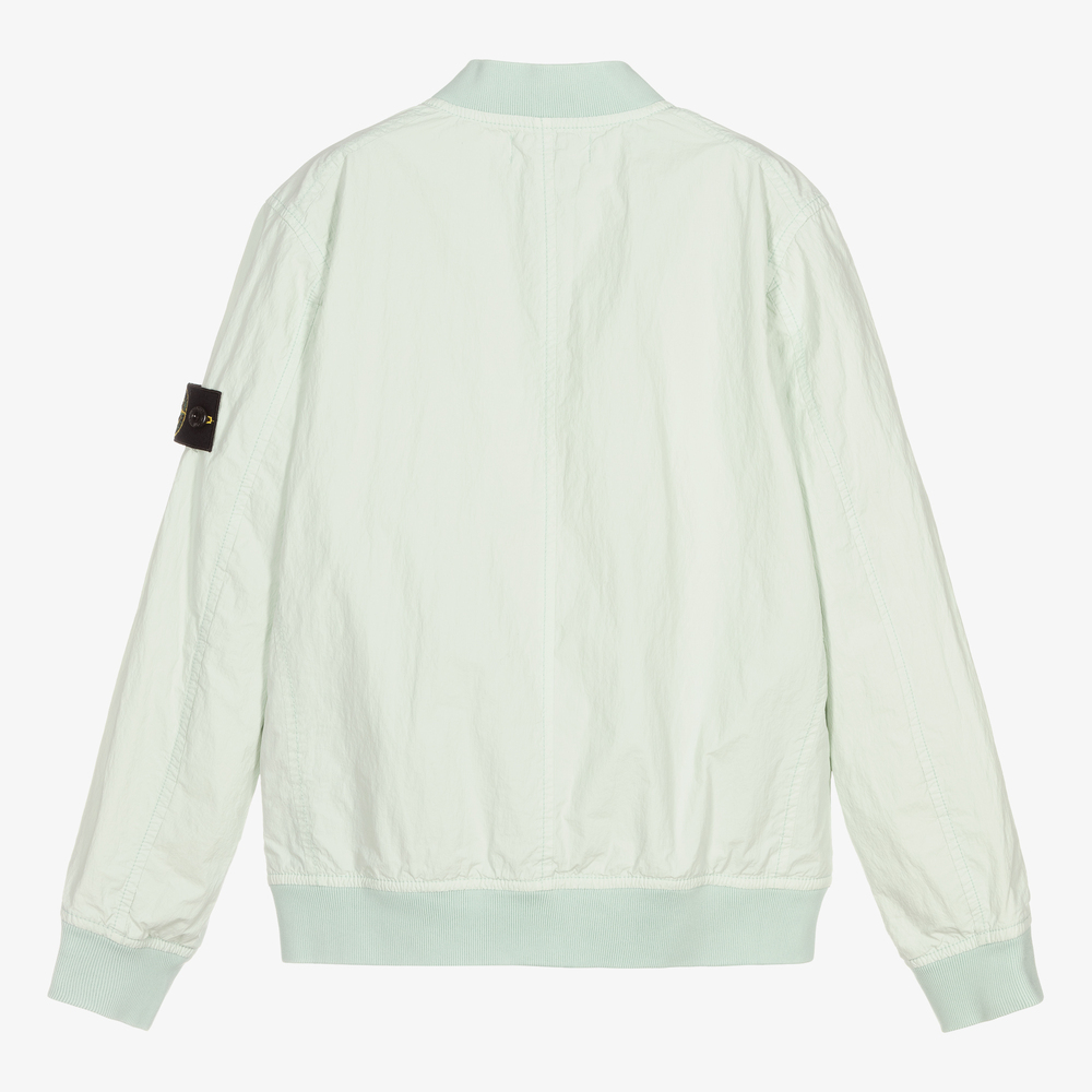 Stone Island Junior-Teen Mint Green Bomber Jacket | Childrensalon Outlet