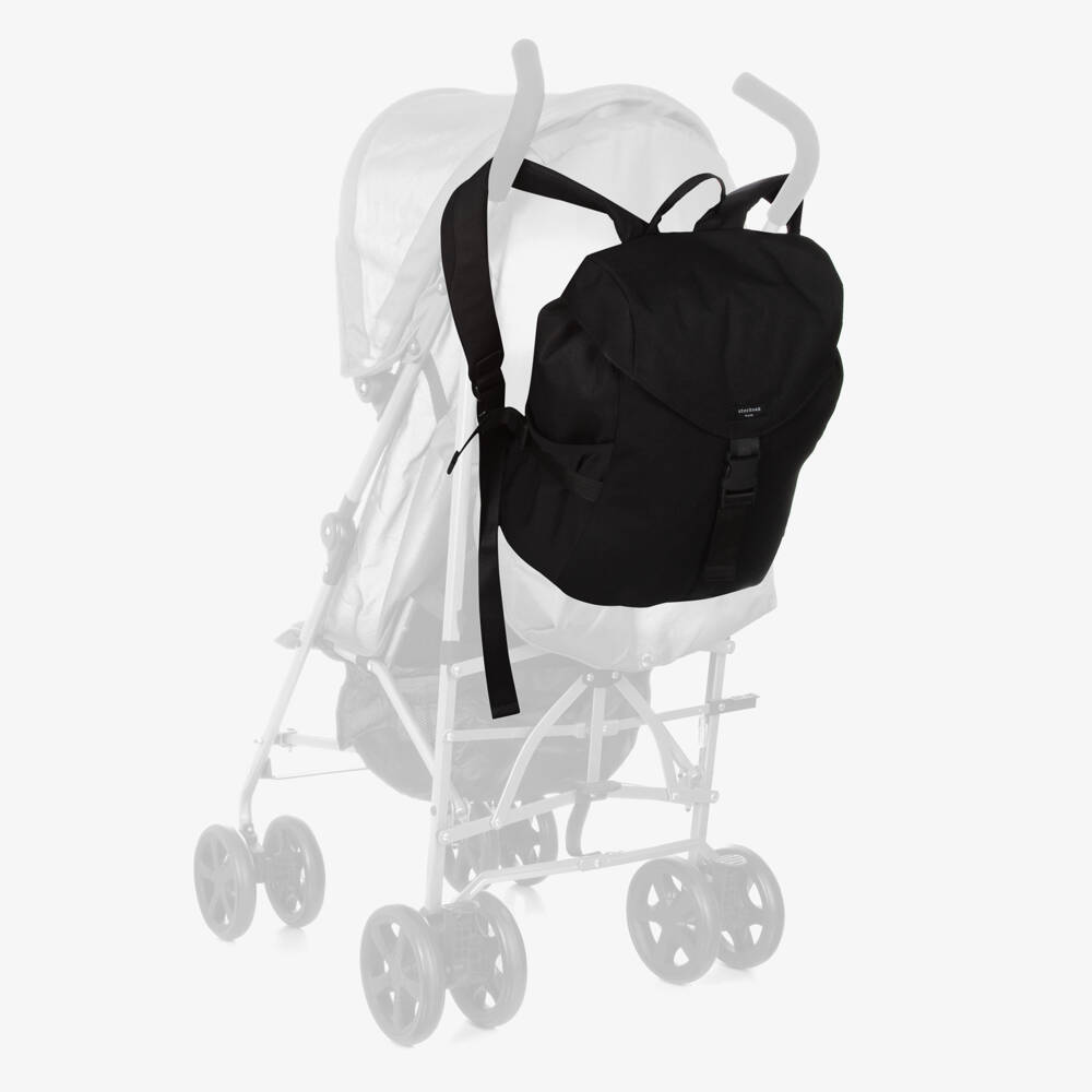 Storksak-Black Eco Backpack Changing Bag (34cm) | Childrensalon Outlet