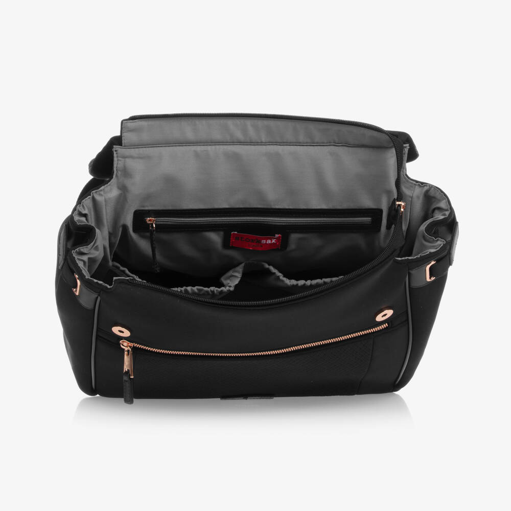 Storksak-Black St James Scuba Changing Bag (37cm) | Childrensalon Outlet