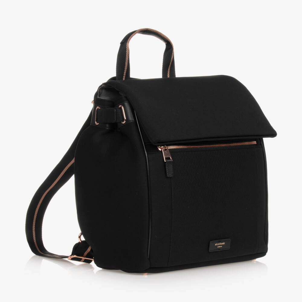 Storksak-Black St James Scuba Changing Bag (37cm) | Childrensalon Outlet