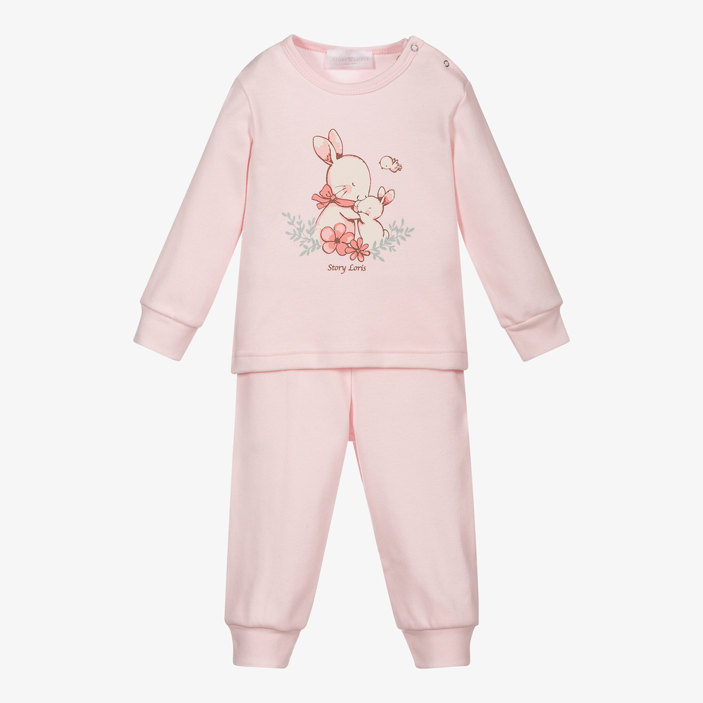 Story Loris-Baby Girls Pink Cotton Pyjamas | Childrensalon Outlet