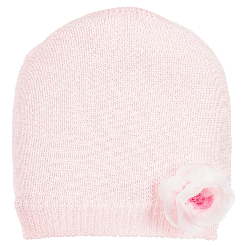Story Loris - Baby Girls Pink Knitted Hat | Childrensalon