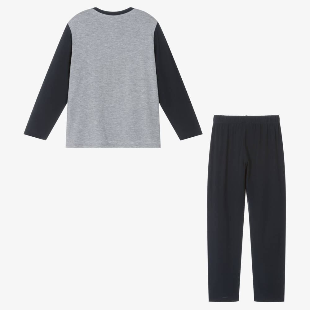 Story Loris-بيجاما مودال جيرسي لون كحلي ورمادي للأولاد | Childrensalon Outlet