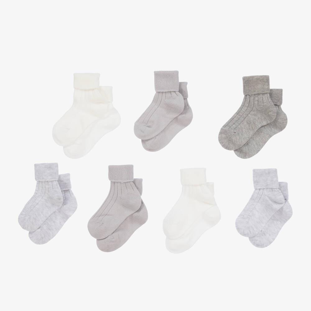 Story Loris-Серые вязаные носки для малышей (7пар) | Childrensalon Outlet