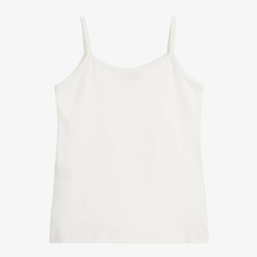 Story Loris-Girls Ivory Cotton Vest Top | Childrensalon Outlet