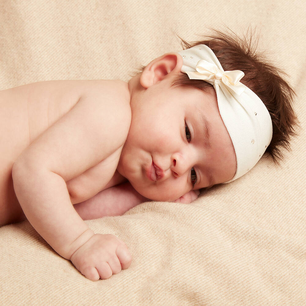 Story Loris-Girls Ivory Diamanté Headband | Childrensalon Outlet