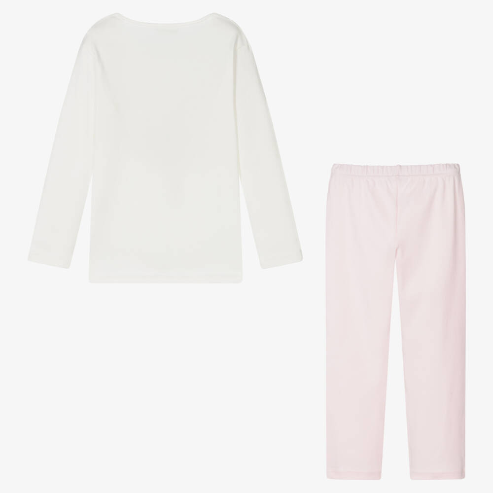 Story Loris-Girls Pink & Cream Sleepwear Set | Childrensalon Outlet