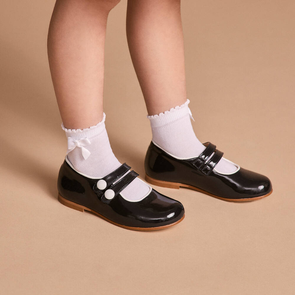 Story Loris-Girls White Bow Cotton Socks | Childrensalon Outlet