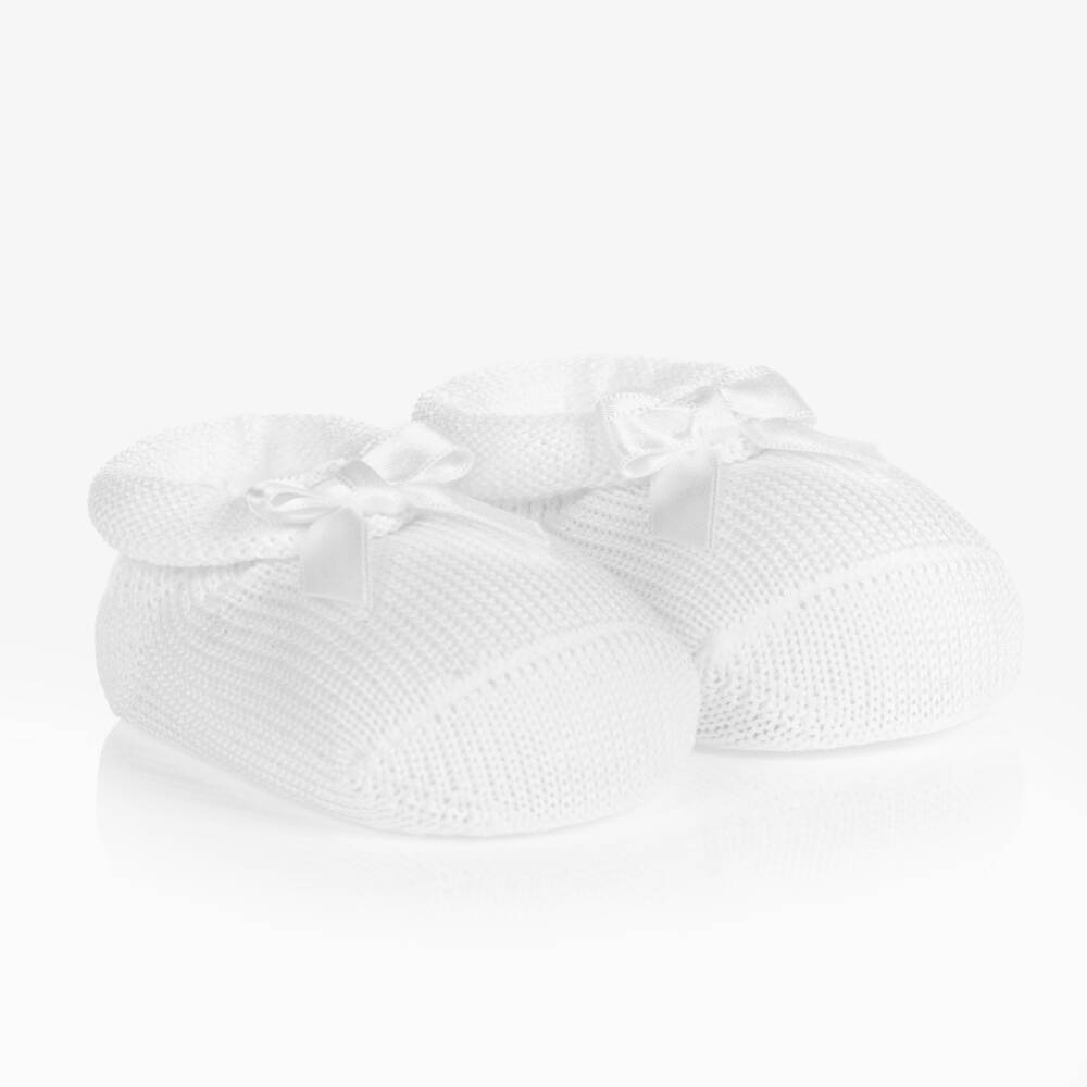 Story Loris-Белый подарочный комплект из повязки на голову и пинеток для девочек | Childrensalon Outlet