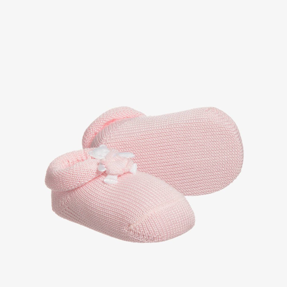 Story Loris-بوط قطن محبوك لون زهري للأطفال | Childrensalon Outlet