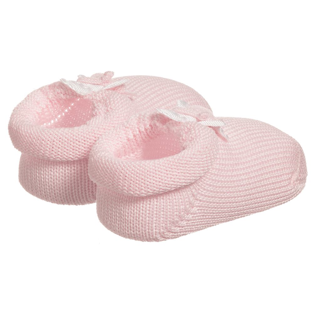 Story Loris-بوط قطن محبوك لون زهري للأطفال | Childrensalon Outlet