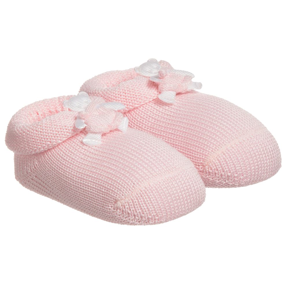 Story Loris-بوط قطن محبوك لون زهري للأطفال | Childrensalon Outlet