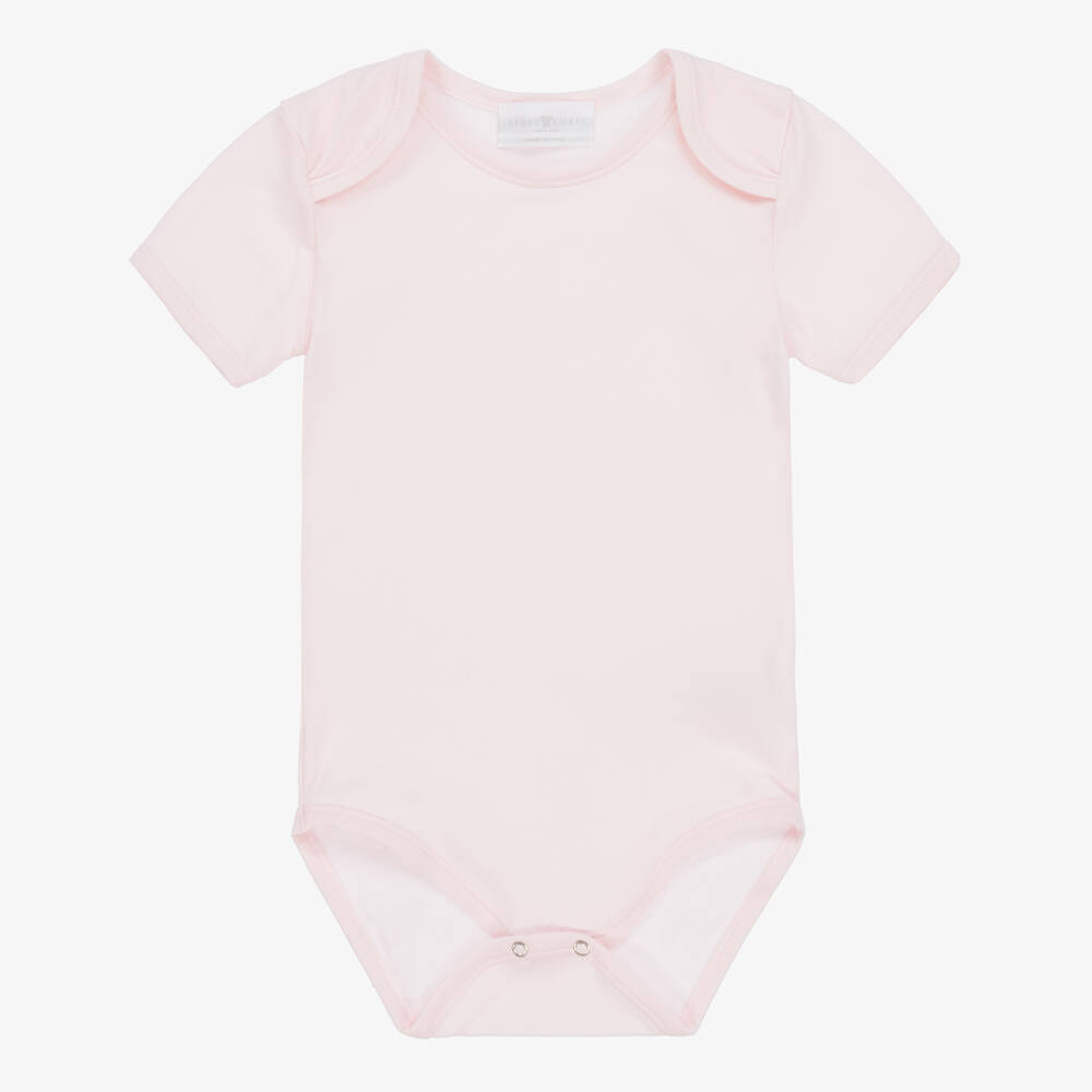 Story Loris-Pink & White Bodyvests (2 Pack) | Childrensalon Outlet