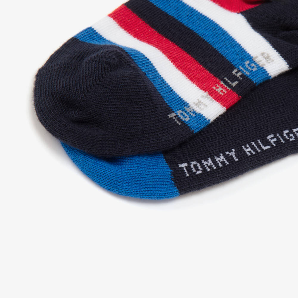 Tommy Hilfiger-Striped Cotton Ankle Socks (2 Pack) | Childrensalon Outlet