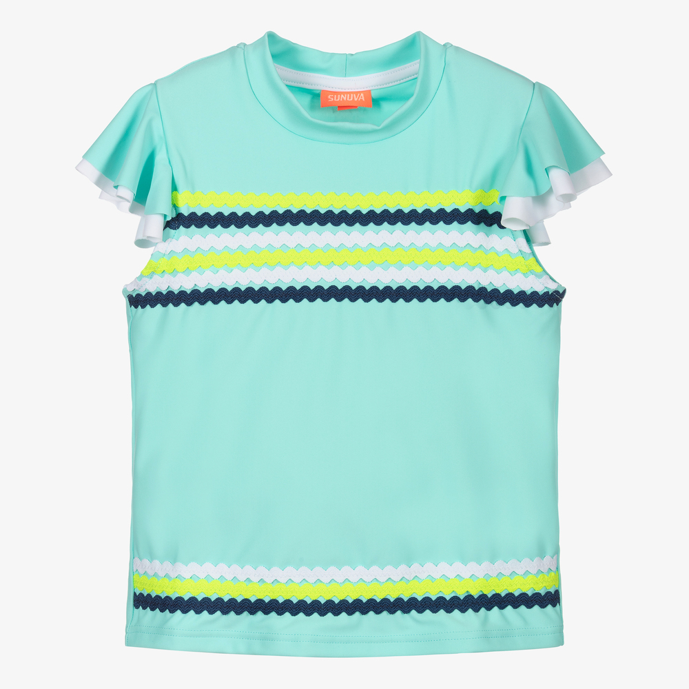 Sunuva - Aqua Green Sun Protective Top | Childrensalon