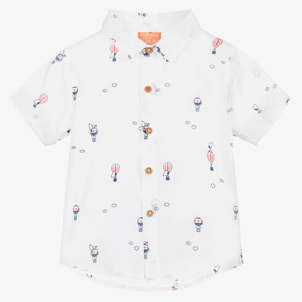 Sunuva Baby Boys White Cotton Shirt Childrensalon Outlet