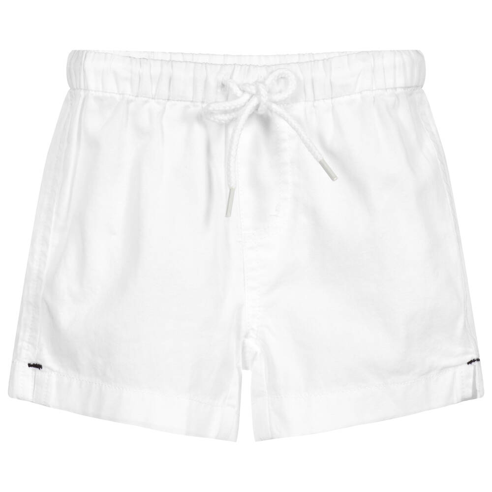 Sunuva - Baby Boys White Cotton Shorts | Childrensalon
