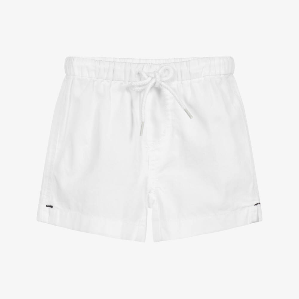 Sunuva-Baby Boys White Cotton Shorts | Childrensalon Outlet