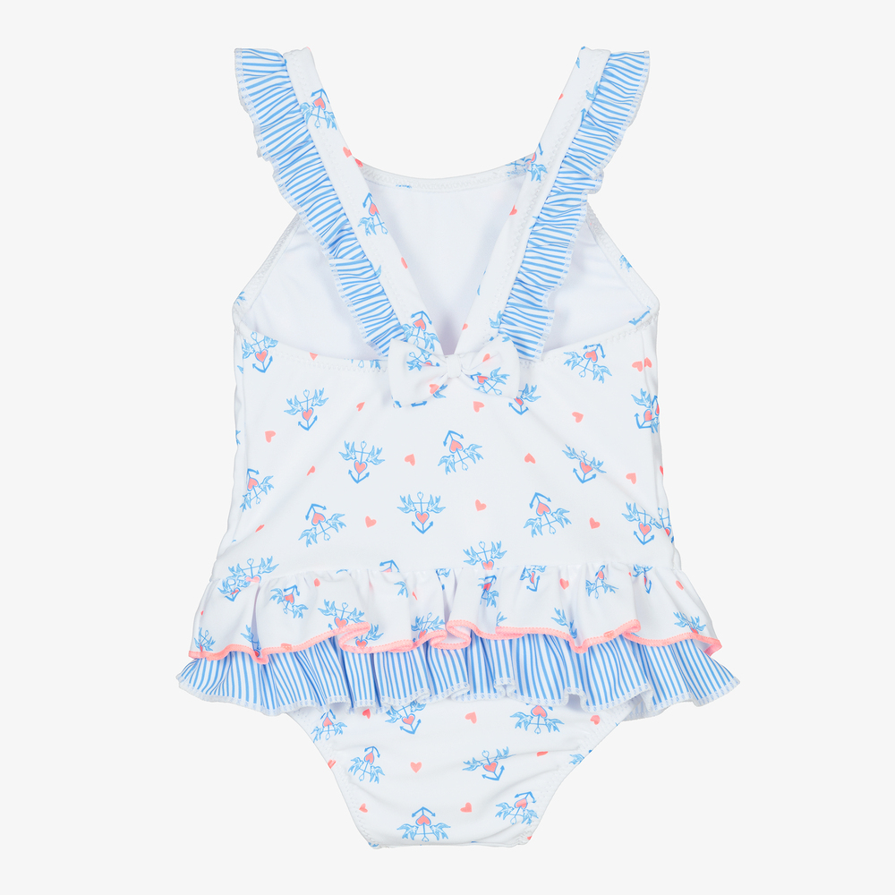 Sunuva Baby Girls White Swimsuit Childrensalon Outlet