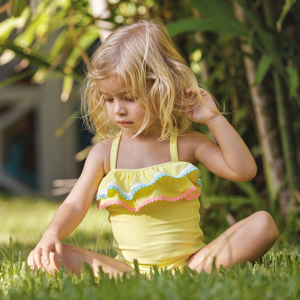 Sunuva Baby Girls Yellow Swimsuit Childrensalon Outlet