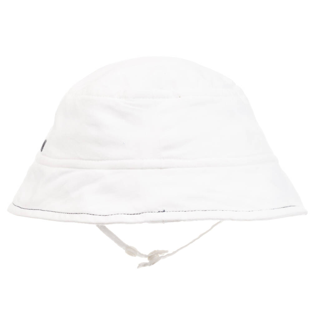 White sun hat for baby boy on sale