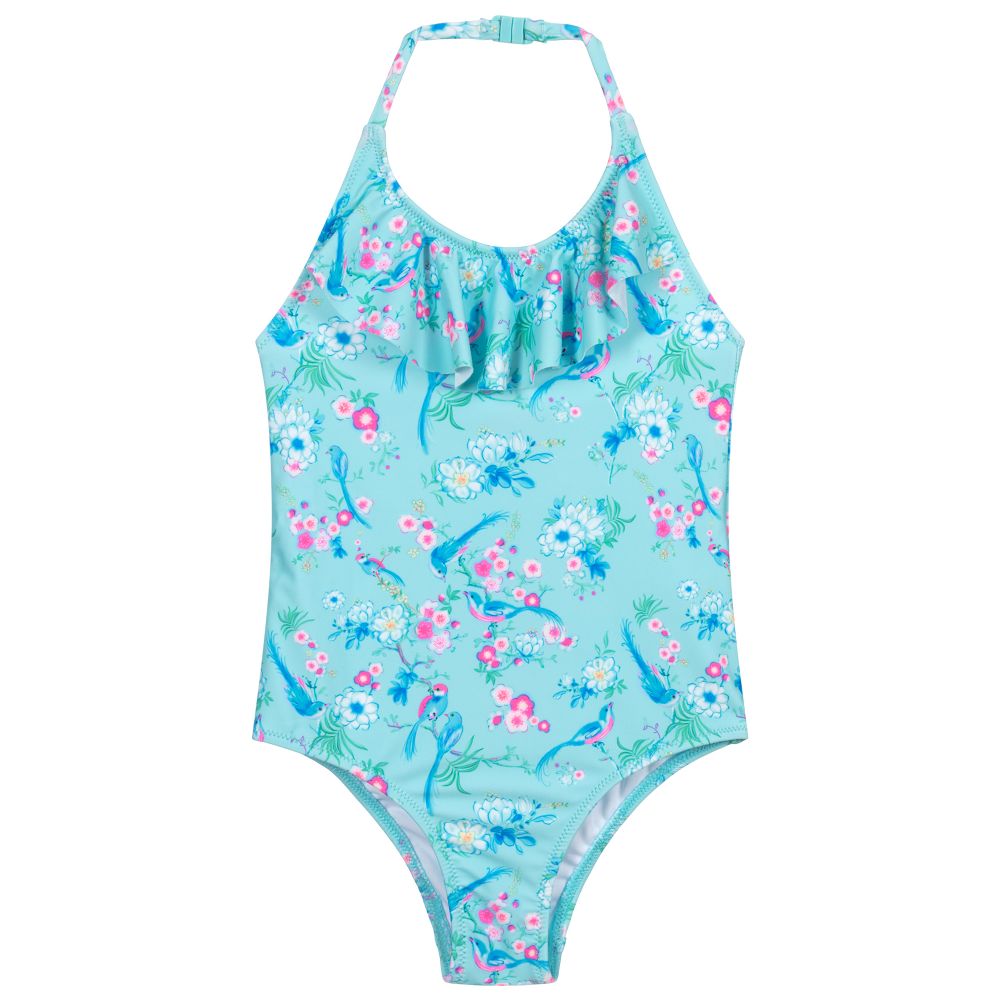 Sunuva - Blue Floral Swimsuit (UPF50+) | Childrensalon Outlet