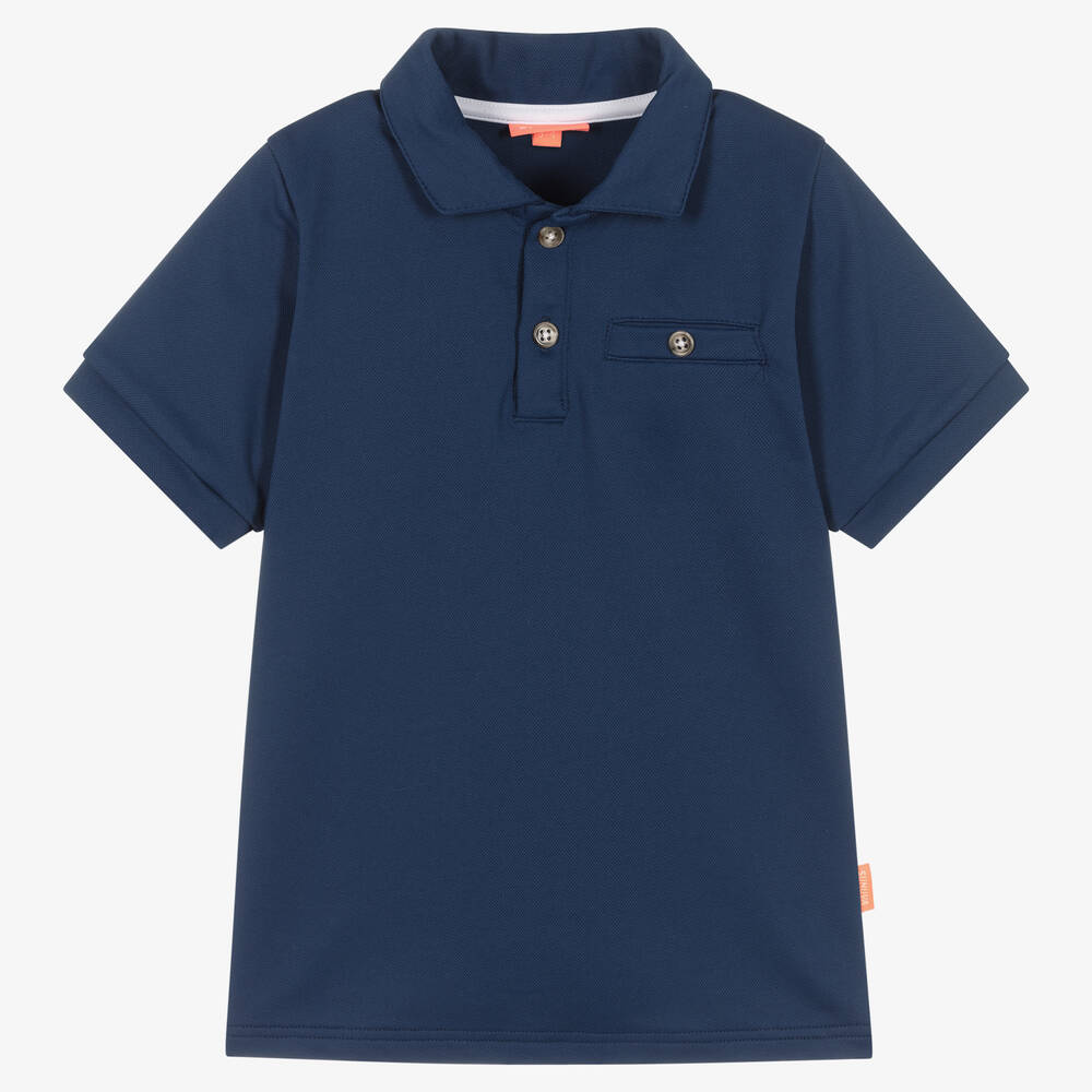 Sunuva - Blaues Strand-Poloshirt für Jungen | Childrensalon