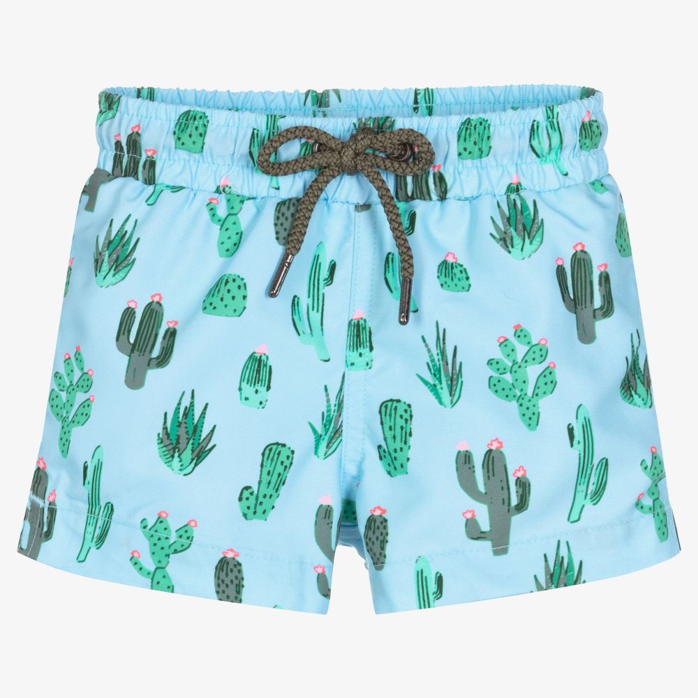 Sunuva - Blaue Badeshorts mit Kaktus-Print (J) | Childrensalon