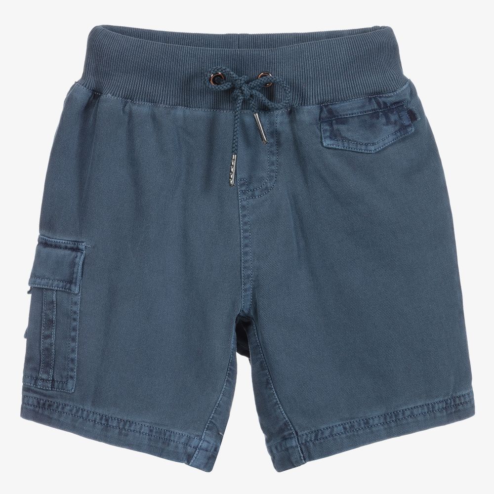 Sunuva - Boys Blue Cotton Cargo Shorts | Childrensalon