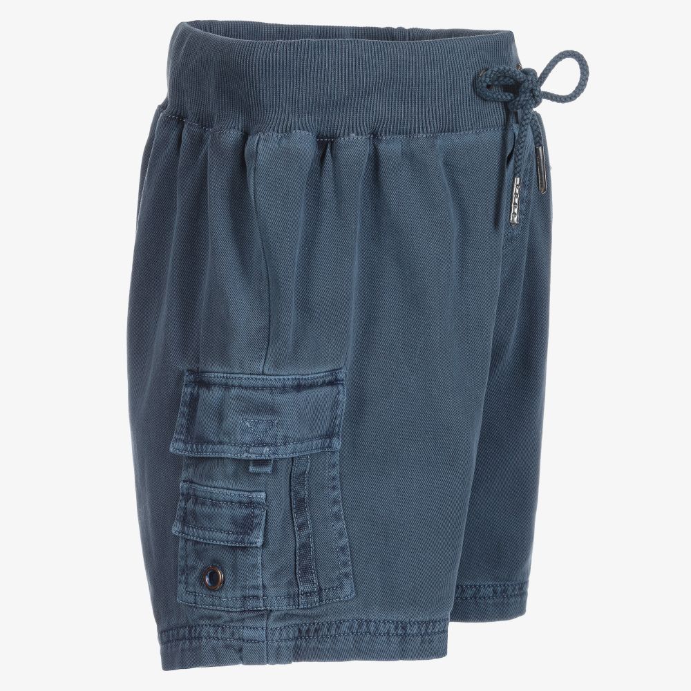 Sunuva-Boys Blue Cotton Cargo Shorts | Childrensalon Outlet