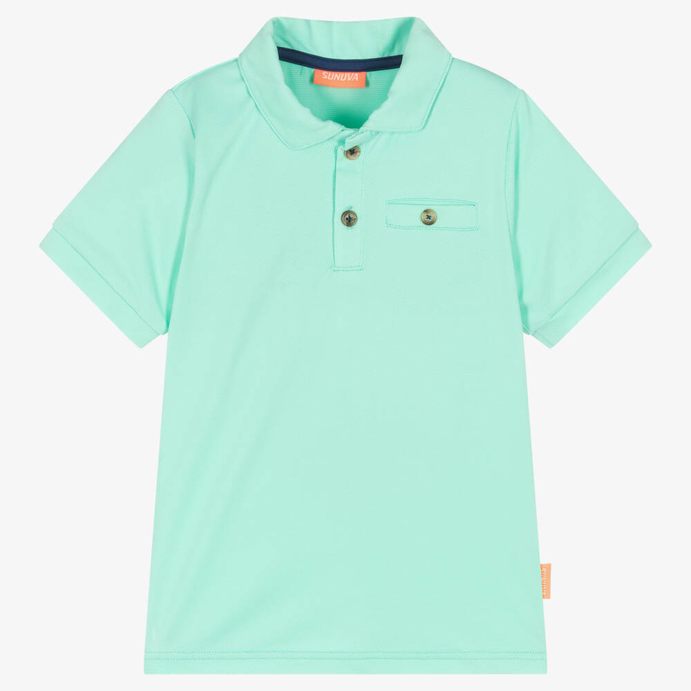 Sunuva - Grünes Strand-Poloshirt für Jungen | Childrensalon