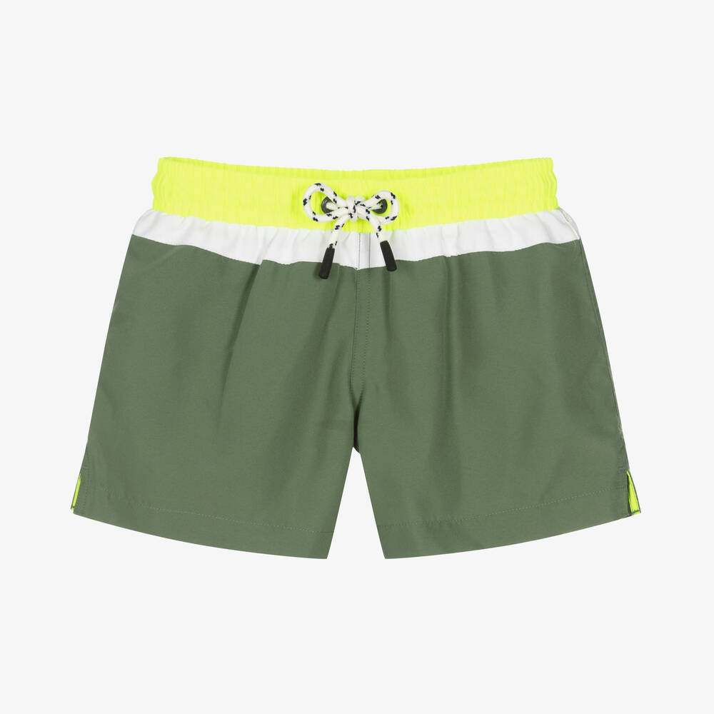 Sunuva - Short de bain vert colour block | Childrensalon