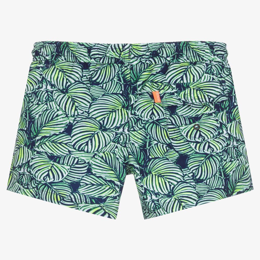 Sunuva - Boys Green Jungle Swim Shorts | Childrensalon Outlet