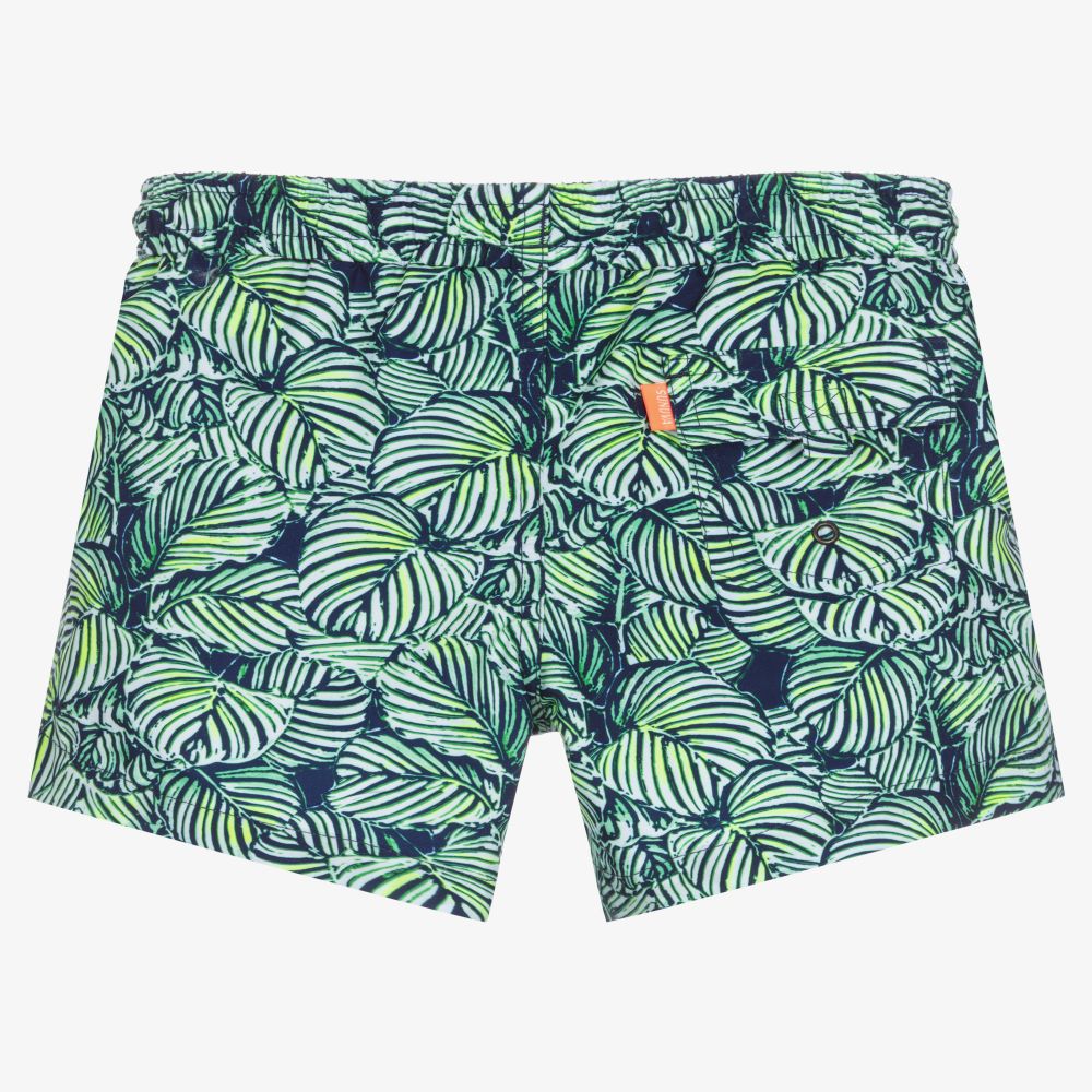 Sunuva-Boys Green Jungle Swim Shorts | Childrensalon Outlet