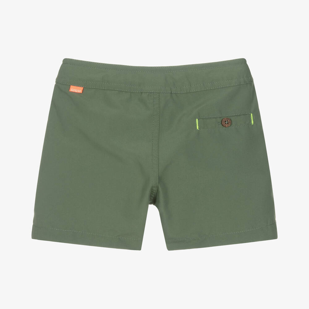 Sunuva-Boys Green Swim Shorts (UPF 50+) | Childrensalon Outlet
