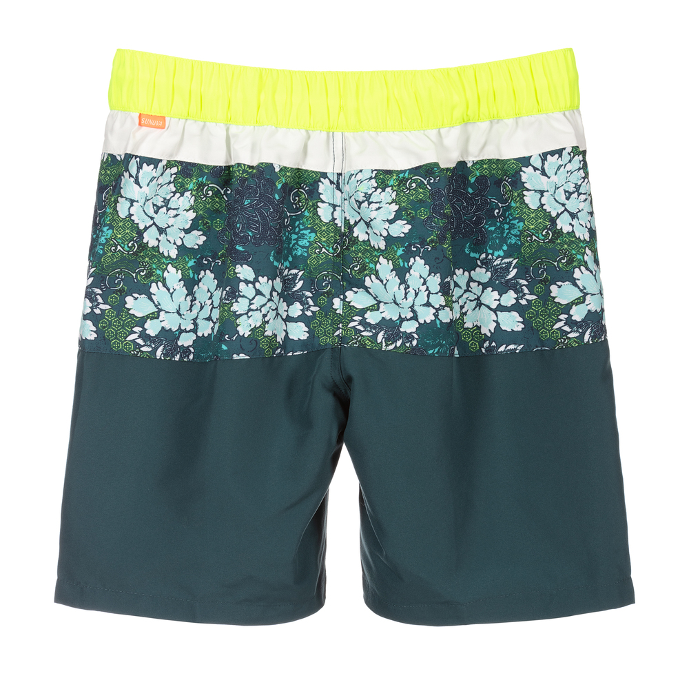 Sunuva-Boys Green Swim Shorts UPF50+ | Childrensalon Outlet