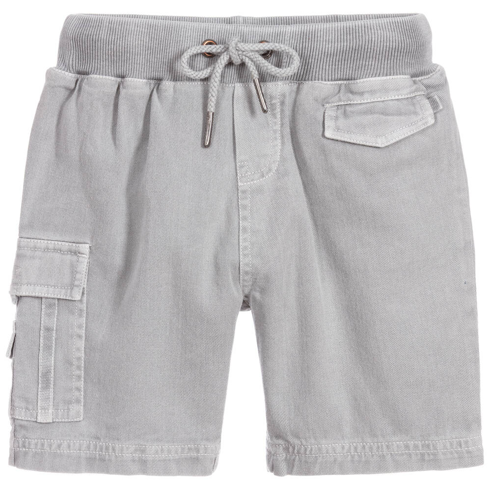 Sunuva - Boys Grey Cotton Cargo Shorts | Childrensalon