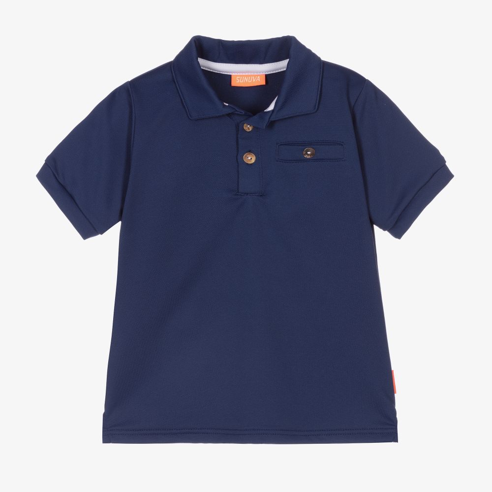 Sunuva - Boys Navy Blue Polo Shirt | Childrensalon