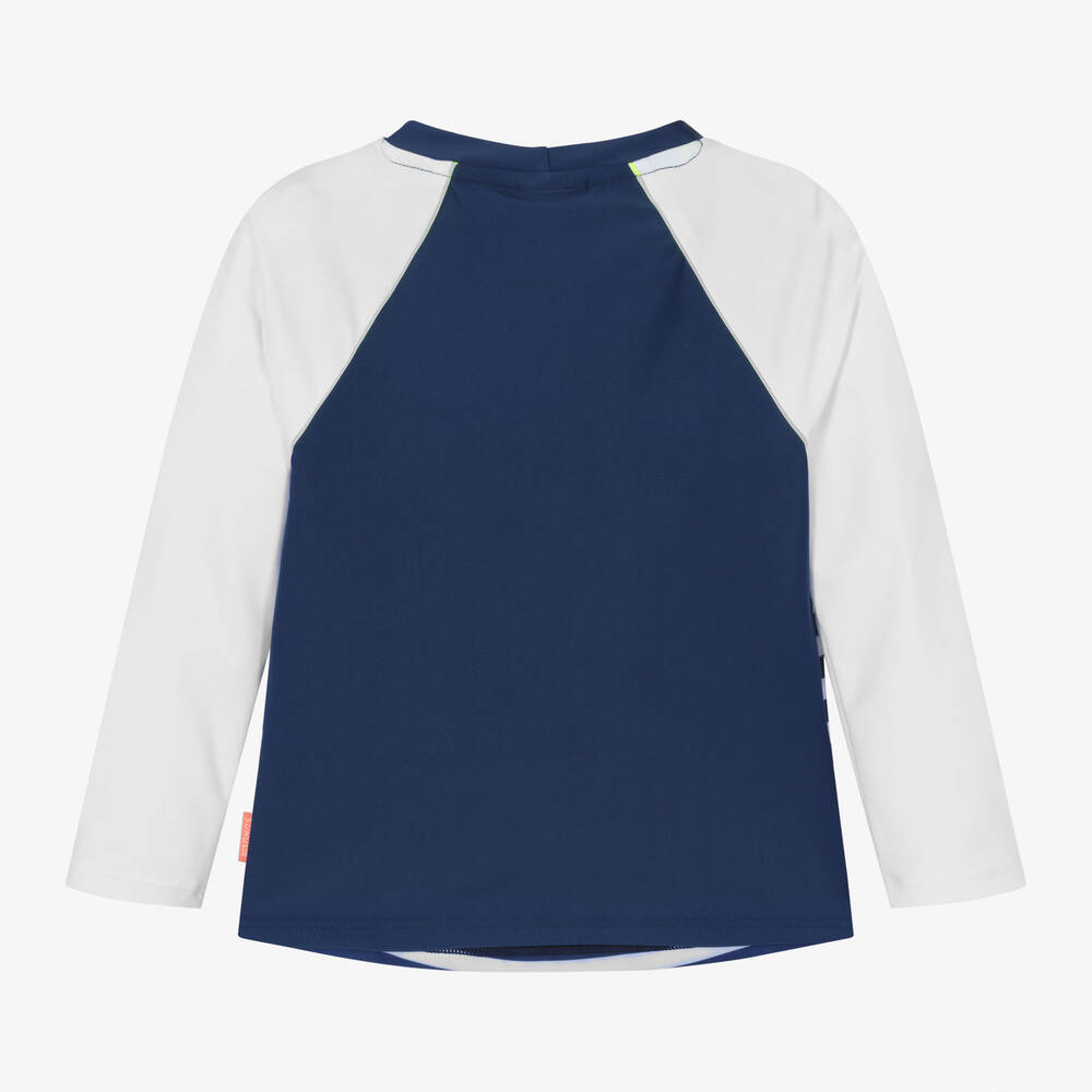 Sunuva-Boys Navy Blue Stripe Swim Top | Childrensalon Outlet