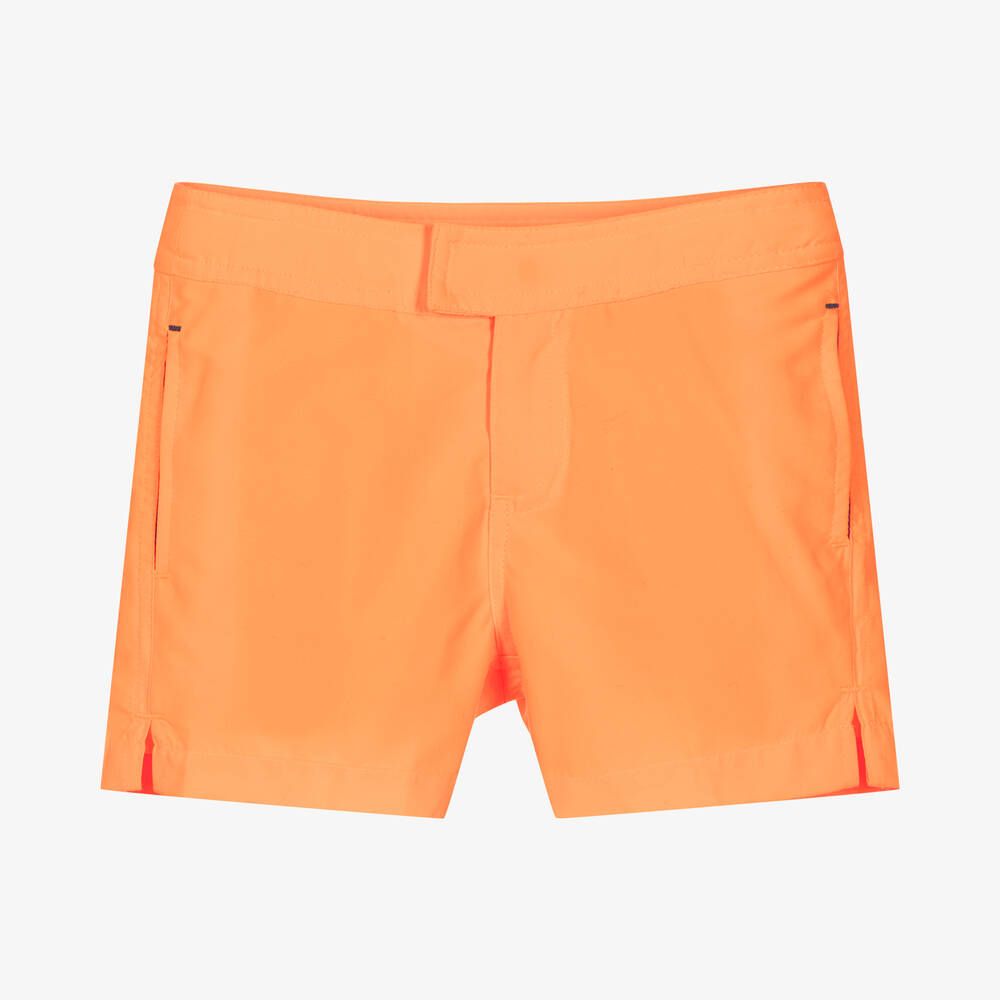 Sunuva-Boys Neon Orange Swim Shorts (UPF 50+) | Childrensalon Outlet